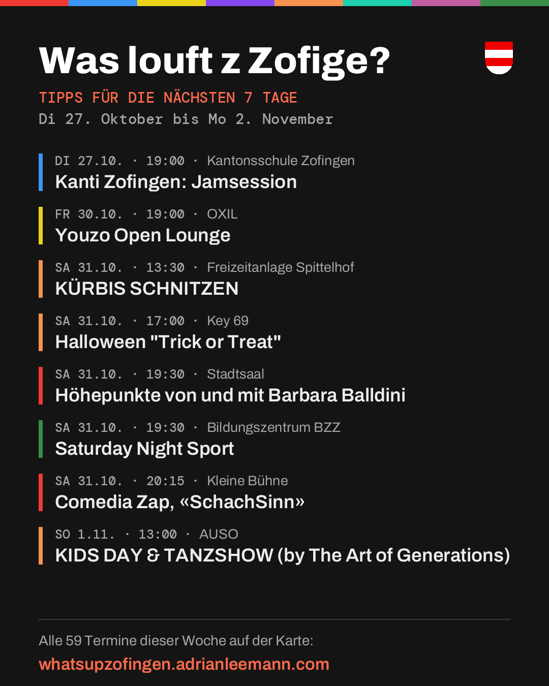 Wochenbild für einen Instagram-Beitrag